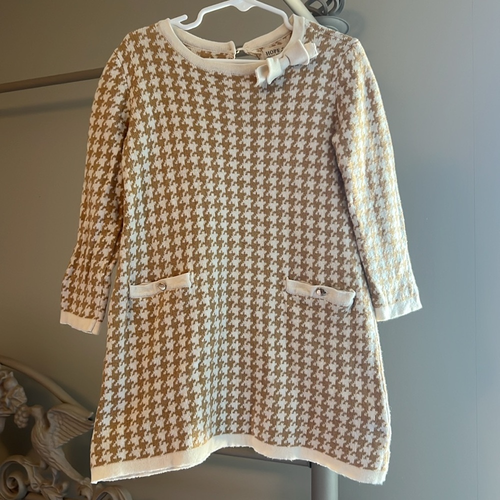 Hope & Henry Girls Houndstooth Dress